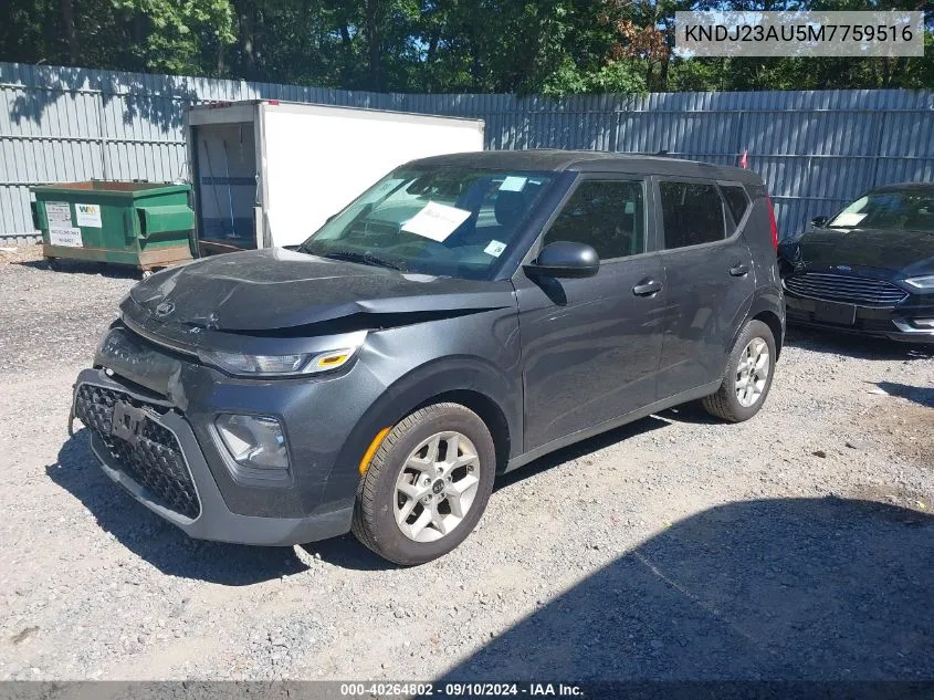 2021 Kia Soul S VIN: KNDJ23AU5M7759516 Lot: 40264802