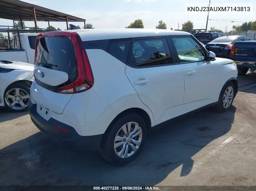 2021 Kia Soul Lx VIN: KNDJ23AUXM7143813 Lot: 40277228