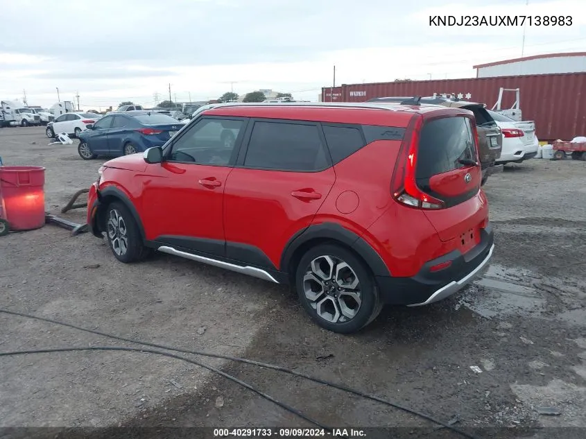 2021 Kia Soul X-Line VIN: KNDJ23AUXM7138983 Lot: 40291733