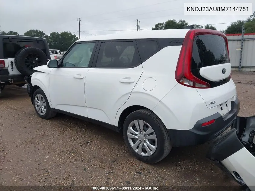 2021 Kia Soul Lx/X Line/S VIN: KNDJ23AU8M7144751 Lot: 40309617