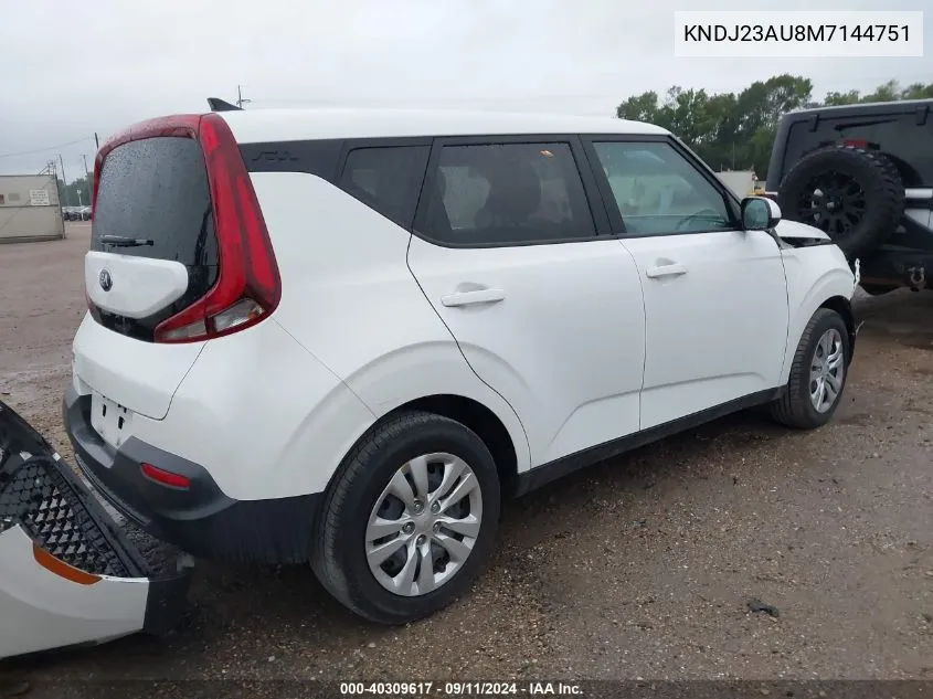 2021 Kia Soul Lx/X Line/S VIN: KNDJ23AU8M7144751 Lot: 40309617