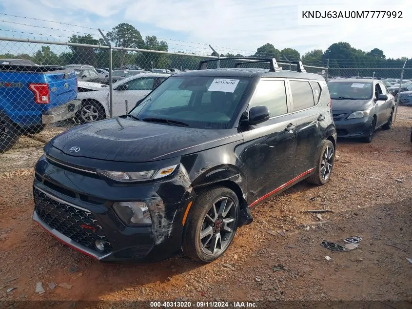 2021 Kia Soul Gt Line VIN: KNDJ63AU0M7777992 Lot: 40313020