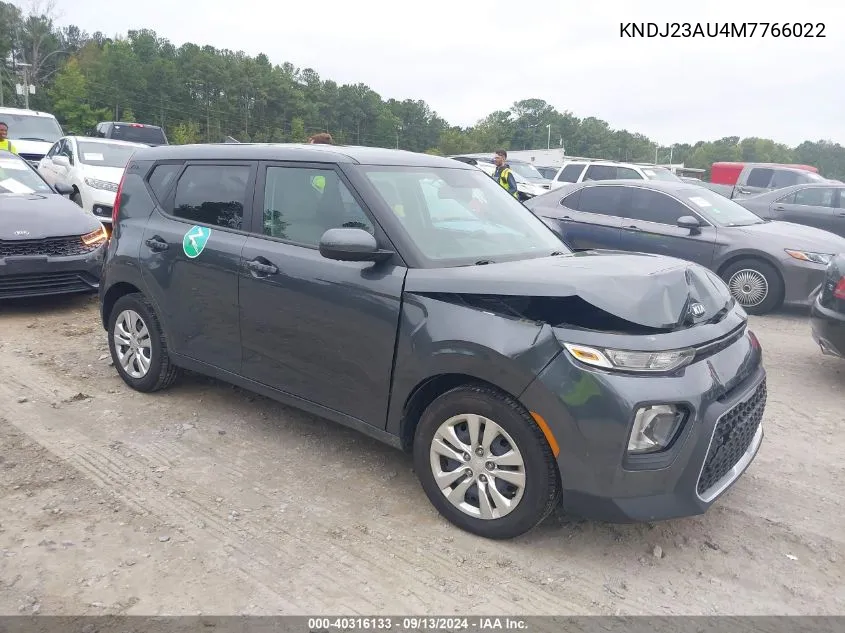 2021 Kia Soul Lx VIN: KNDJ23AU4M7766022 Lot: 40316133