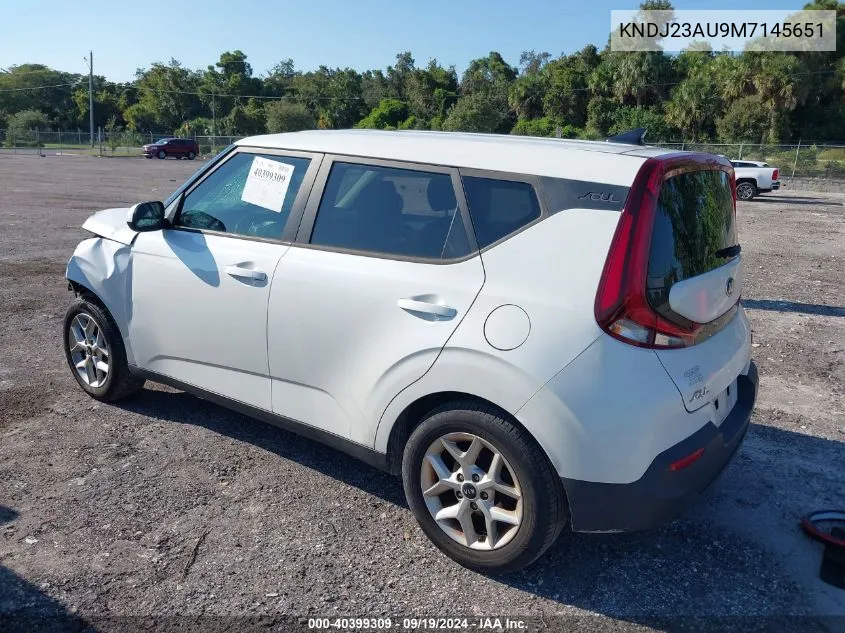 2021 Kia Soul S VIN: KNDJ23AU9M7145651 Lot: 40399309