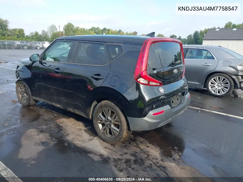 KNDJ33AU4M7758547 2021 Kia Soul Ex