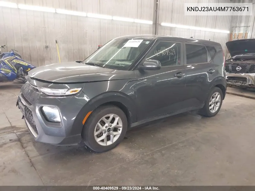 2021 Kia Soul S VIN: KNDJ23AU4M7763671 Lot: 40409529