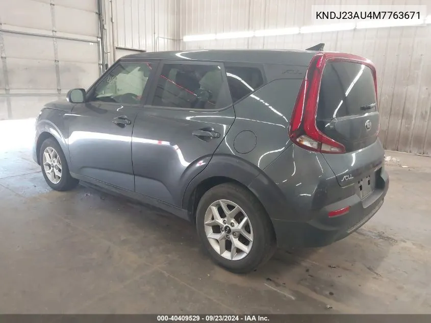 2021 Kia Soul S VIN: KNDJ23AU4M7763671 Lot: 40409529