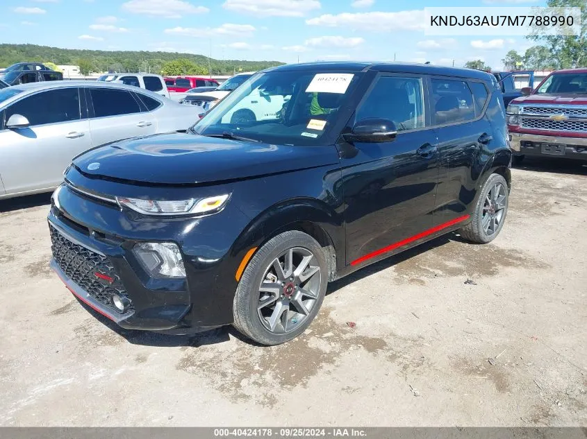 2021 Kia Soul Gt-Line VIN: KNDJ63AU7M7788990 Lot: 40424178