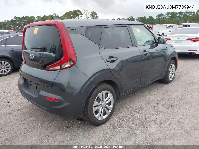 2021 Kia Soul Lx VIN: KNDJ23AU3M7739944 Lot: 40425152