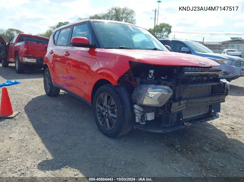 2021 Kia Soul S VIN: KNDJ23AU4M7147517 Lot: 40504443