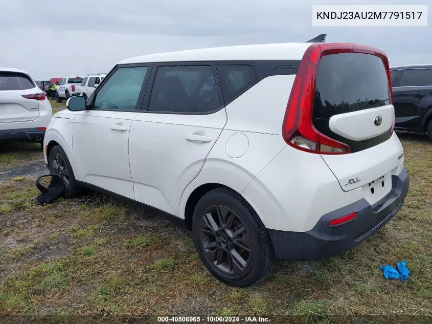 2021 Kia Soul Lx/X Line/S VIN: KNDJ23AU2M7791517 Lot: 40506965