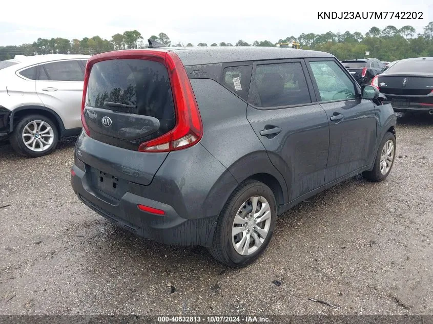 2021 Kia Soul Lx VIN: KNDJ23AU7M7742202 Lot: 40532813