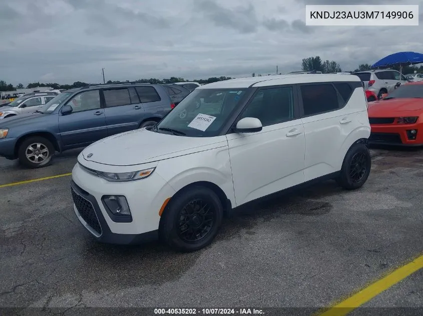 2021 Kia Soul Lx VIN: KNDJ23AU3M7149906 Lot: 40535202