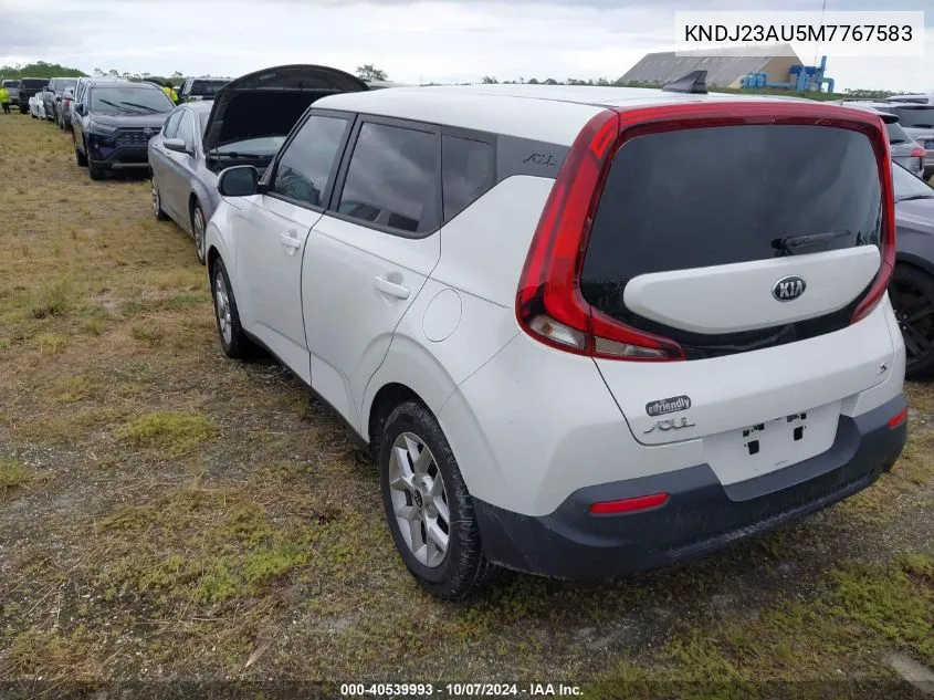 2021 Kia Soul Lx/X Line/S VIN: KNDJ23AU5M7767583 Lot: 40539993