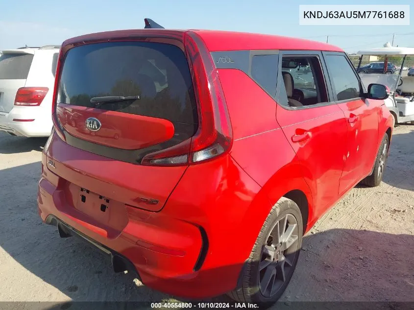 2021 Kia Soul Gt-Line VIN: KNDJ63AU5M7761688 Lot: 40554800