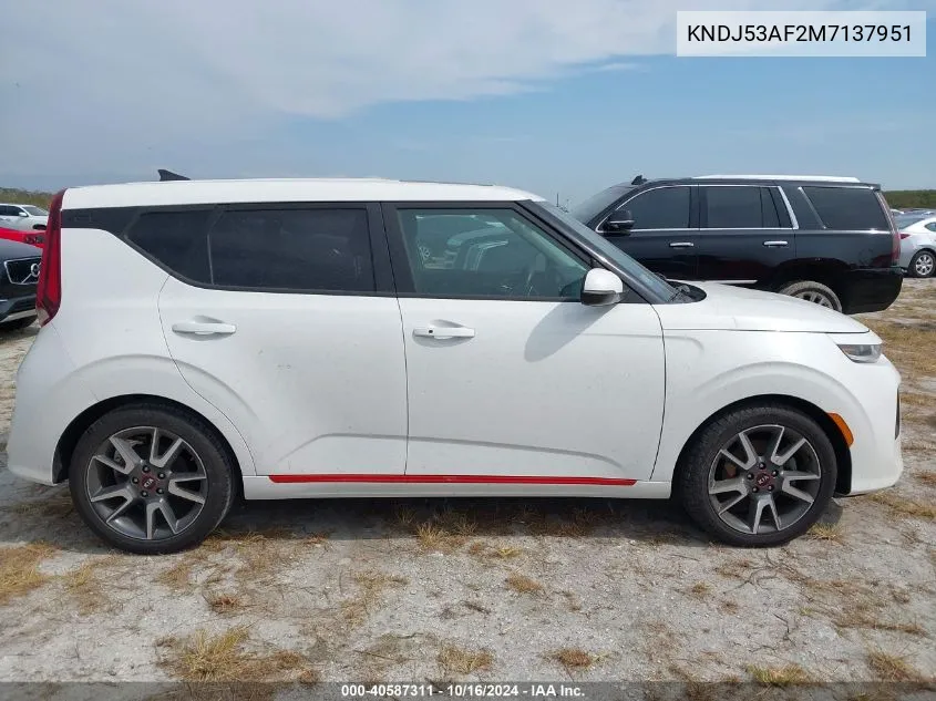 2021 Kia Soul Turbo VIN: KNDJ53AF2M7137951 Lot: 40587311