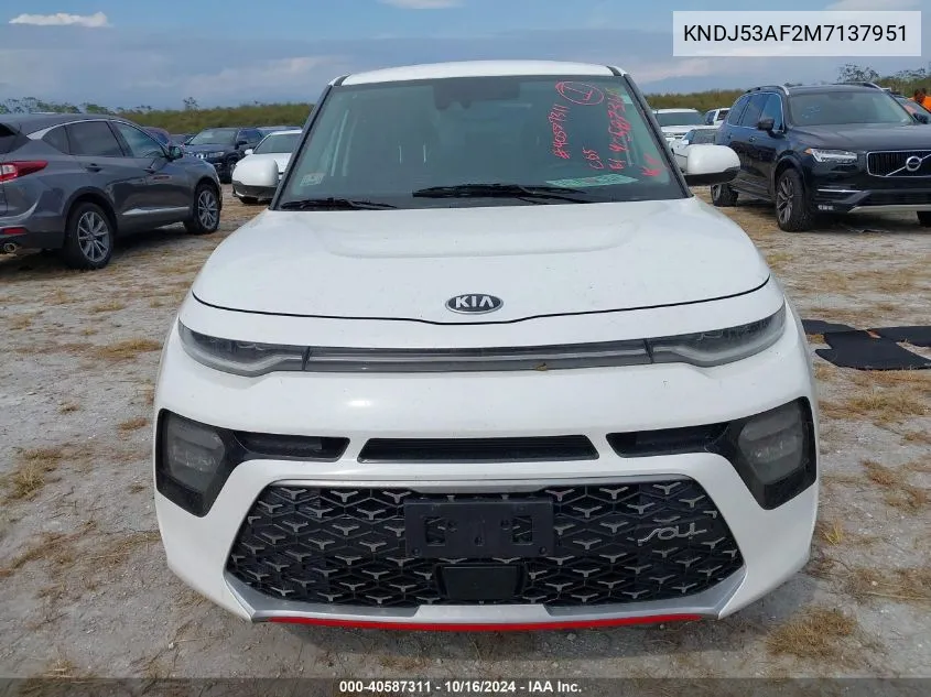 2021 Kia Soul Turbo VIN: KNDJ53AF2M7137951 Lot: 40587311