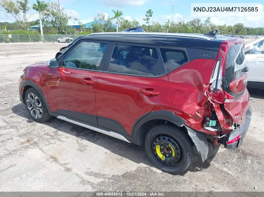 2021 Kia Soul X-Line VIN: KNDJ23AU4M7126585 Lot: 40655512