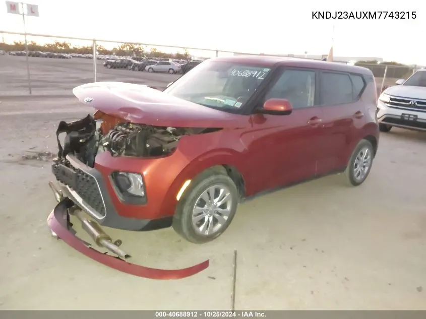 2021 Kia Soul Lx VIN: KNDJ23AUXM7743215 Lot: 40688912