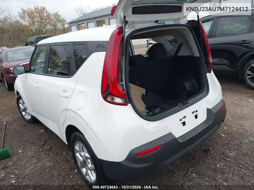 2021 Kia Soul S VIN: KNDJ23AU7M7124412 Lot: 40724643