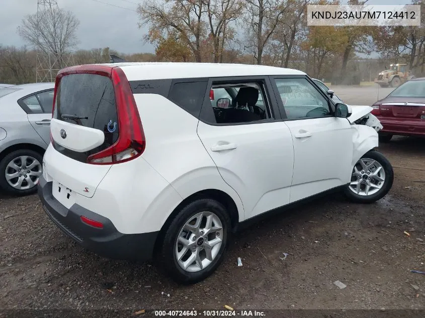 2021 Kia Soul S VIN: KNDJ23AU7M7124412 Lot: 40724643