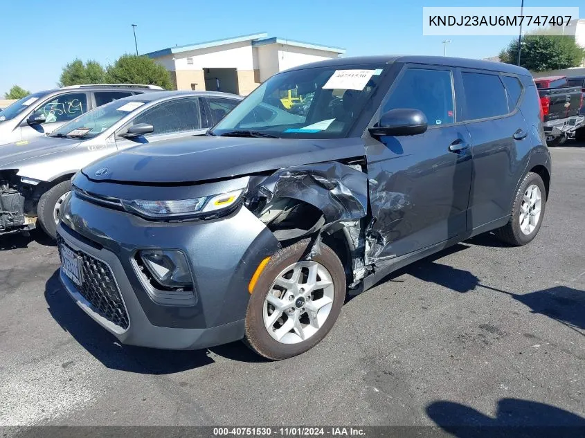 2021 Kia Soul S VIN: KNDJ23AU6M7747407 Lot: 40751530