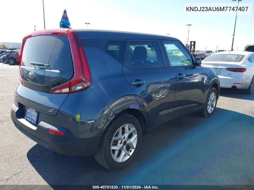 2021 Kia Soul S VIN: KNDJ23AU6M7747407 Lot: 40751530