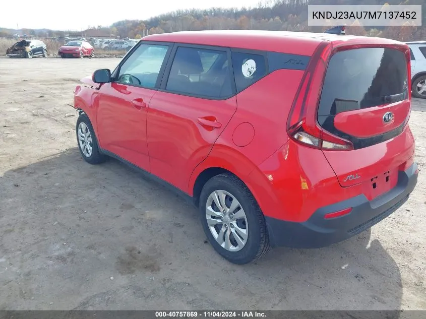 2021 Kia Soul Lx VIN: KNDJ23AU7M7137452 Lot: 40757869