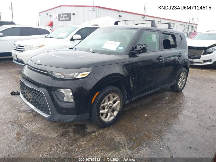 2021 Kia Soul S VIN: KNDJ23AU6M7124515 Lot: 40767522