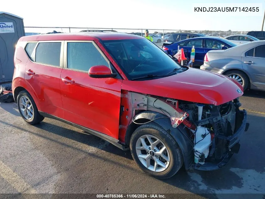 2021 Kia Soul S VIN: KNDJ23AU5M7142455 Lot: 40785366