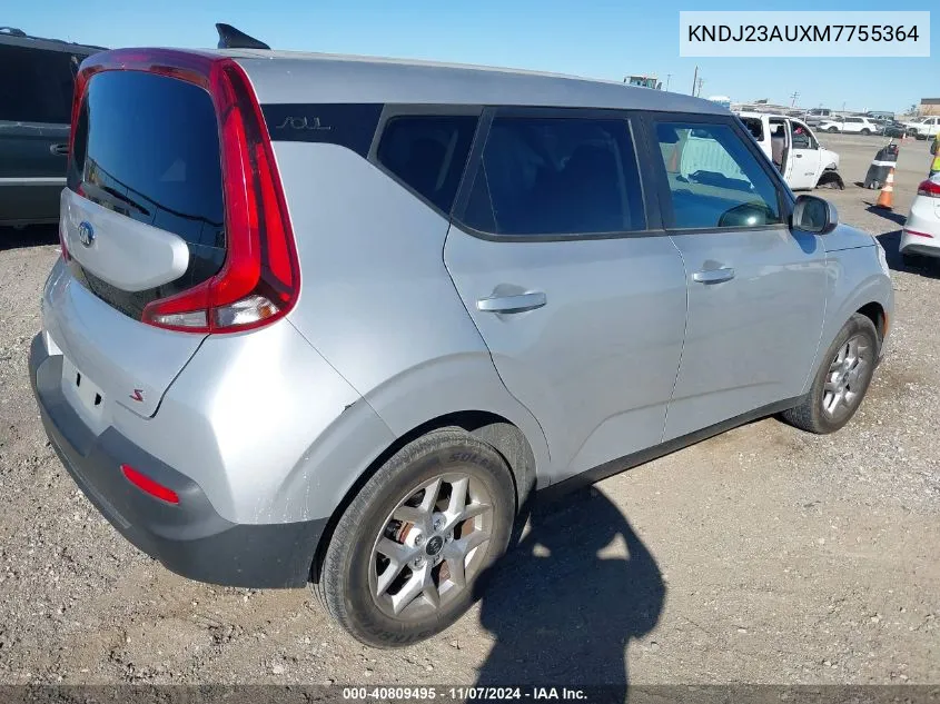 2021 Kia Soul S VIN: KNDJ23AUXM7755364 Lot: 40809495