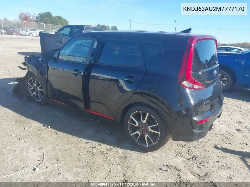 2021 Kia Soul Gt-Line VIN: KNDJ63AU2M7777170 Lot: 40847575