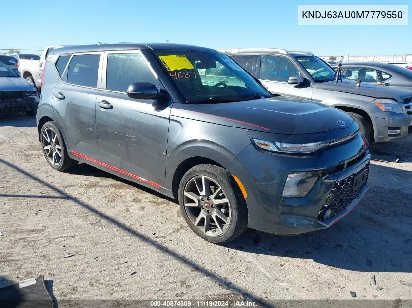 2021 Kia Soul Gt-Line VIN: KNDJ63AU0M7779550 Lot: 40874309