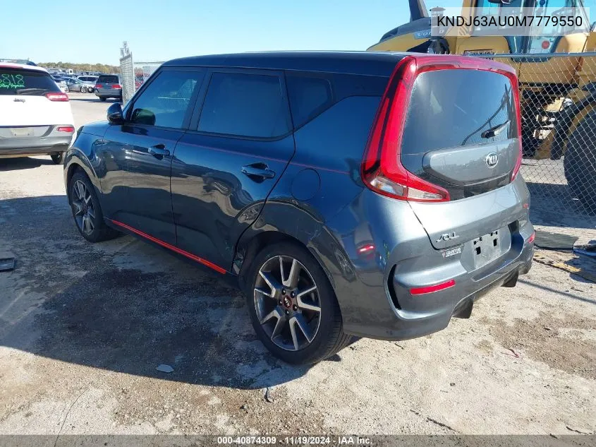 2021 Kia Soul Gt-Line VIN: KNDJ63AU0M7779550 Lot: 40874309