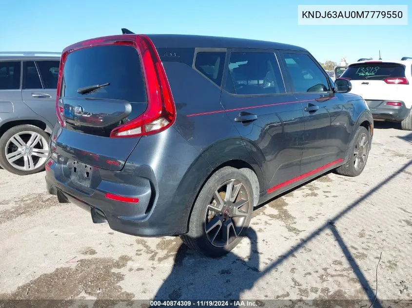 2021 Kia Soul Gt-Line VIN: KNDJ63AU0M7779550 Lot: 40874309