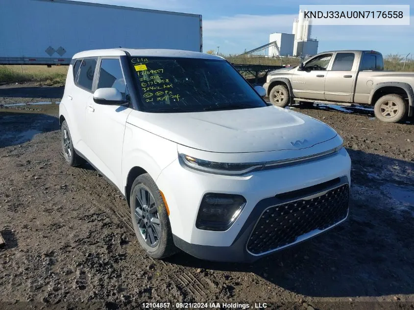 2022 Kia Soul VIN: KNDJ33AU0N7176558 Lot: 12104857