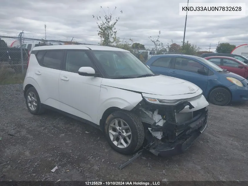 2022 Kia Soul Ex VIN: KNDJ33AU0N7832628 Lot: 12125529