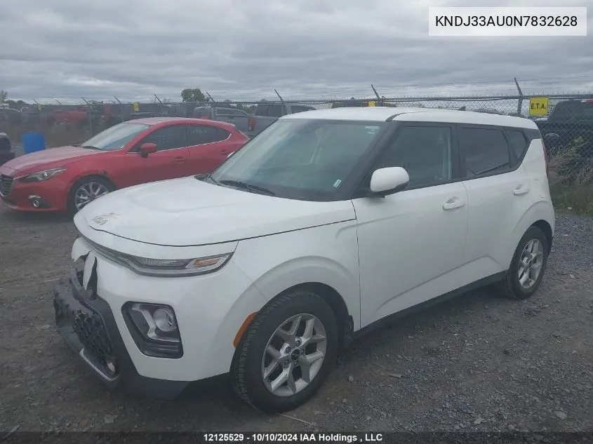 KNDJ33AU0N7832628 2022 Kia Soul Ex