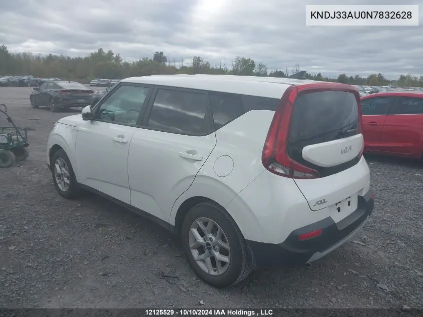 KNDJ33AU0N7832628 2022 Kia Soul Ex