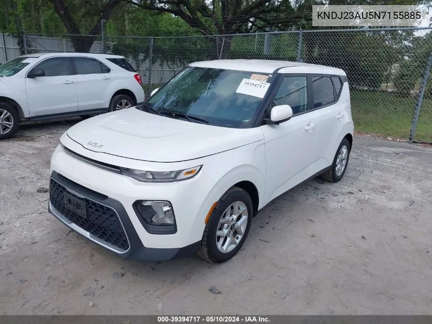 2022 Kia Soul Lx VIN: KNDJ23AU5N7155885 Lot: 39394717