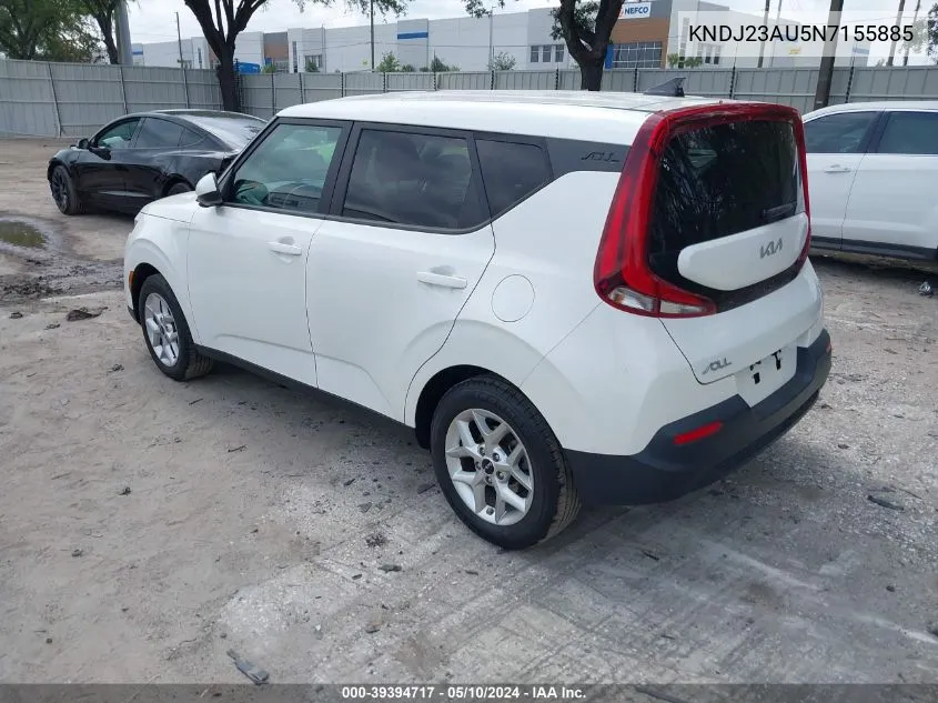 KNDJ23AU5N7155885 2022 Kia Soul Lx