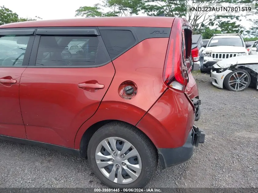 2022 Kia Soul Lx VIN: KNDJ23AU1N7801519 Lot: 39591445