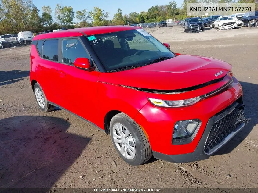 2022 Kia Soul Lx VIN: KNDJ23AU4N7167770 Lot: 39718847