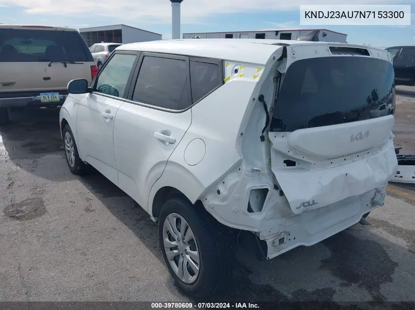 2022 Kia Soul Lx VIN: KNDJ23AU7N7153300 Lot: 39780609