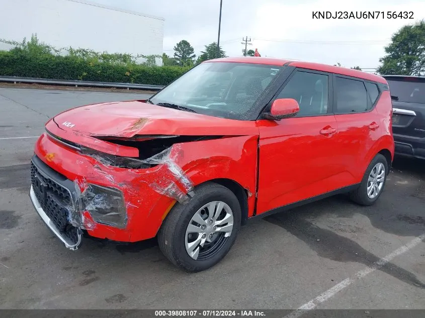 KNDJ23AU6N7156432 2022 Kia Soul Lx