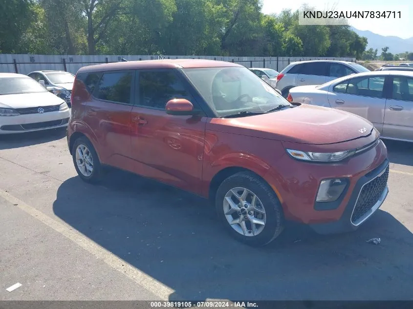 2022 Kia Soul Lx VIN: KNDJ23AU4N7834711 Lot: 39819105