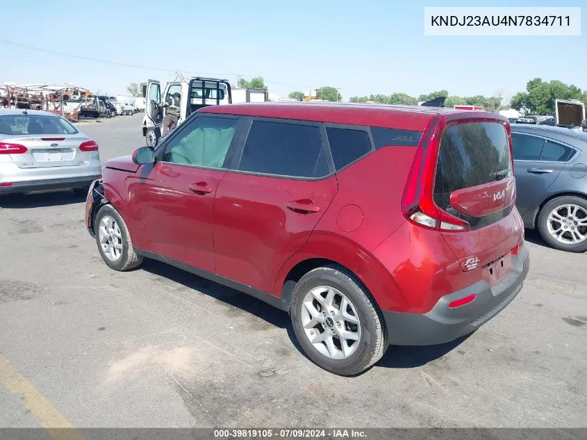 2022 Kia Soul Lx VIN: KNDJ23AU4N7834711 Lot: 39819105