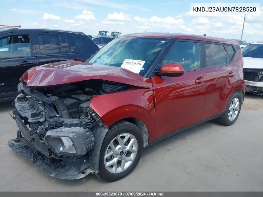 2022 Kia Soul Lx VIN: KNDJ23AU0N7828520 Lot: 39823670