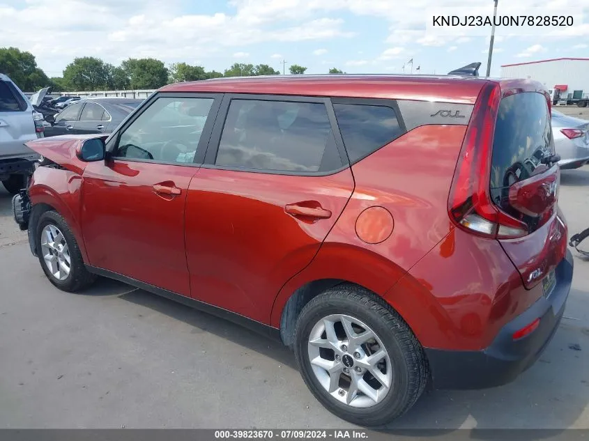 2022 Kia Soul Lx VIN: KNDJ23AU0N7828520 Lot: 39823670