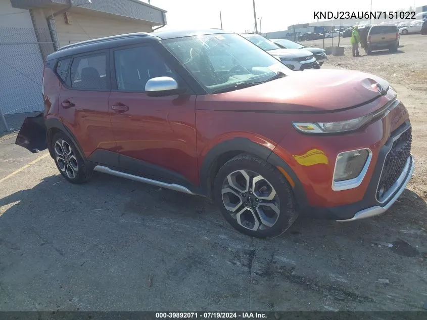 2022 Kia Soul X-Line VIN: KNDJ23AU6N7151022 Lot: 39892071